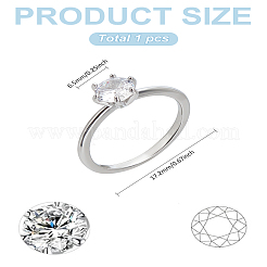 1 шт. латунные кольца с микропаве из кубического циркония&nbsp;RJEW-LP0001-19