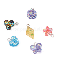 120 шт. 6 стильных подвески из эпоксидной смолы&nbsp;RESI-FW0001-05