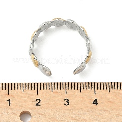 Двухцветные манжетные кольца из нержавеющей стали 304&nbsp;LS-RJEW-S635-01GP-C