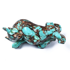 Корова в сборе из натурального бронзита и синтетической акватерра-яшмы&nbsp;G-N330-38