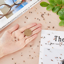 2400 шт. 6-цветные гальванизированные пластиковые бусины-разделители CCB&nbsp;FIND-HY0001-92