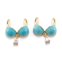 Настоящие позолоченные кулоны из латуни с микропаве&nbsp;ZIRC-M114-55G