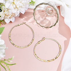 4 пара двухцветных серег-колец из сплава&nbsp;EJEW-GO0002-34