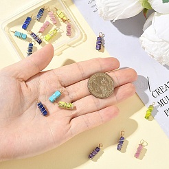 20шт 5 стиля подвески из натуральных и синтетических драгоценных камней&nbsp;PALLOY-YW00084