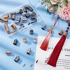 30 комплект наконечников для шнура из цинкового сплава 3 цветов&nbsp;FIND-WR0007-04