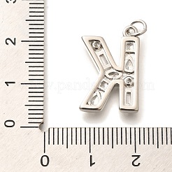 Латунные микропаве прозрачные подвески с фианитом KK-G521-01P-K