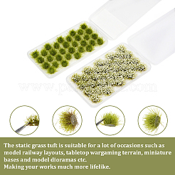 64 шт. 2-цветные нейлоновые и смоляные мини-пучки травы&nbsp;AJEW-SP0003-15