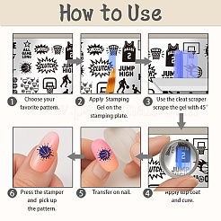 Шаблоны изображений для пластикового нейл-арта&nbsp;AJEW-UN0002-50