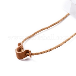 Кожаный ремешок для очков с клипсой и латунной пряжкой&nbsp;AJEW-WH0291-87B