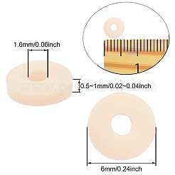 1 нить бусины из полимерной глины ручной работы CLAY-SC0001-32