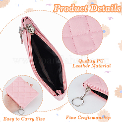 Сумки из искусственной кожи с ромбическим узором на молнии&nbsp;ABAG-WH0040-12B-10