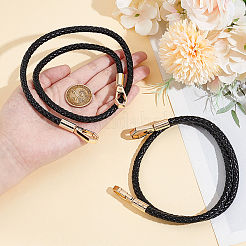 Плетеные ручки сумки из искусственной кожи&nbsp;PURS-WH0005-96A-02G