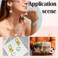 42 шт. 7-х цветные подвесные украшения из смоляных цветов&nbsp;HJEW-GA0001-57