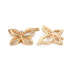 Латунные микропаве прозрачные подвески с фианитом&nbsp;KK-S356-641-NF