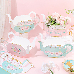 12 шт. 4 стили бумажных упаковочных коробок для букетов в форме чайника&nbsp;DIY-SP0006-40