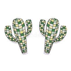 Акриловые подвески в клетку тартан с принтом&nbsp;OACR-T028-04B