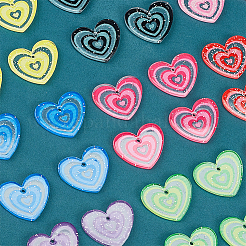 32шт 8 цвета прозрачный акриловый кулон&nbsp;MACR-HY0001-03