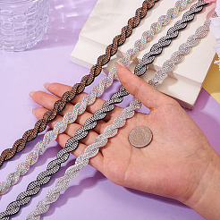 4 ярд двухцветной ленты со стразами&nbsp;OCOR-TA0003-12