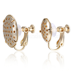 8 шт. 2 стиля латунных сережек-клипс&nbsp;KK-BBC0019-56