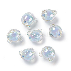 УФ-покрытие радужными переливающимися акриловыми бусинами&nbsp;X1-OACR-H015-11