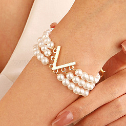 Овальные многослойные бусины из сплава и пластика для женщин&nbsp;WH-WG3E119-01