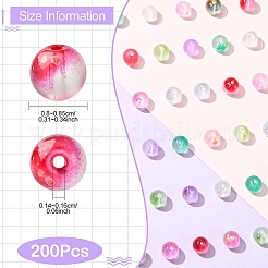 200 шт. 10-х цветные матовые стеклянные бусины&nbsp;DGLA-YW0001-43