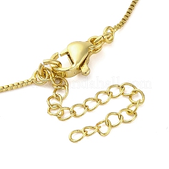 Латунная медаль святого Бенедикта подвеска коробка цепь ожерелья&nbsp;NJEW-R100-05G