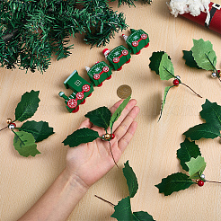 45 шт. искусственные листья падуба из пенопласта и ткани&nbsp;AJEW-SC0031-52A