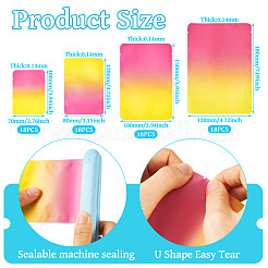 72 шт. 4 стиля двухцветные прямоугольные пластиковые подарочные пакеты&nbsp;OPP-TA0001-17