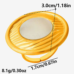Открытые кольца-манжеты из нержавеющей стали 304 с натуральными ракушками для женщин.&nbsp;TH3507-3