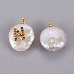 Подвески из натурального пресноводного жемчуга&nbsp;PEAR-F008-32G-N