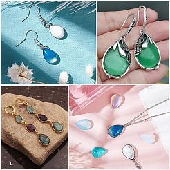 36 шт. 12 стиля кабошонов из натуральных и синтетических смешанных драгоценных камней&nbsp;G-SP0001-41