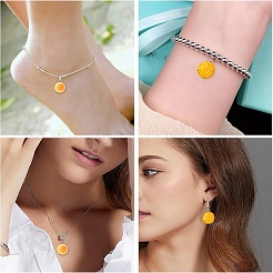 10шт 2 стиля непрозрачные подвески из смолы&nbsp;RESI-YW0003-32