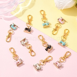 12 шт. 4 стильных эмалевых подвесных украшений из сплава&nbsp;HJEW-YW00158