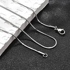 Не тускнеющие квадратные цепочки-змейки из нержавеющей стали 304&nbsp;X-NJEW-L173-005-P