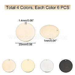 24 шт. 4 стиля вакуумного покрытия PVD из нержавеющей стали 304 подвески&nbsp;STAS-PH0003-80