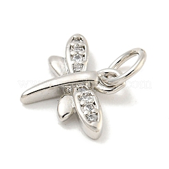 Покрытие стойки латунь микропаве прозрачные подвески из кубического циркония&nbsp;KK-B093-10A-P