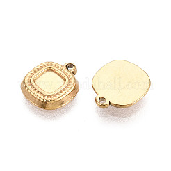 Оправы для подвесок из нержавеющей стали 304 в виде кабошонов&nbsp;STAS-T067-66G