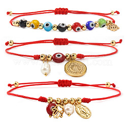 3 браслет с подвеской в виде Девы Марии из латуни и нержавеющей стали 304&nbsp;BA3044-1