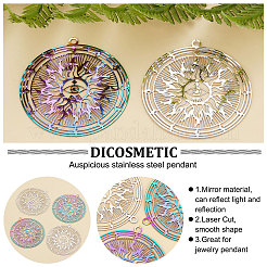 40 шт. 2-х цветные филигранные подвески из нержавеющей стали 201&nbsp;STAS-DC0010-92