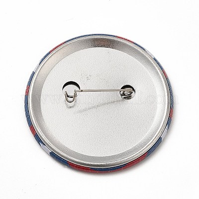 День независимости плоские круглые значки из белой жести JEWB-G021-01G-1