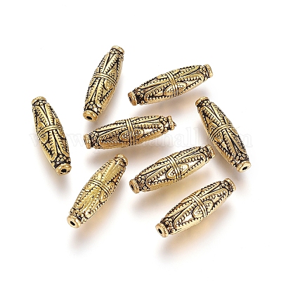 Сплавочные овальные бусины тибетского стиля &nbsp;TIBEB-L004-085AG-1