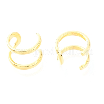 925 серьги-манжеты из стерлингового серебра&nbsp;EJEW-H124-11G-1