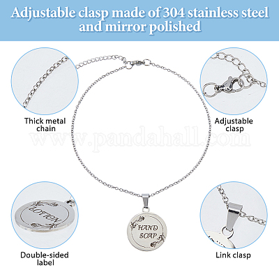 4 шт. 4 стиля бирки для мыла из нержавеющей стали 304&nbsp;AJEW-FH0006-16-1