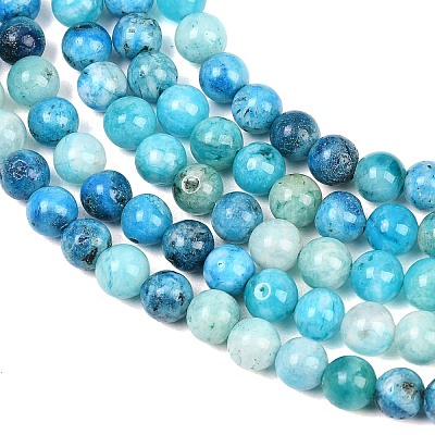 Натуральный драгоценный камень гемиморфит круглые бусины нити&nbsp;G-L145-6mm-01-1