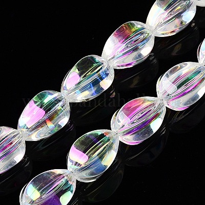 Стеклянные бусины с гальваническим покрытием &nbsp;EGLA-T028-01C-1