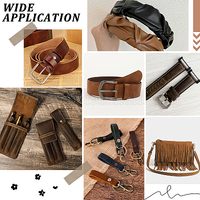 Плоский шнур из воловьей кожи длиной 2 м.&nbsp;AJEW-WH0479-73A-03-1