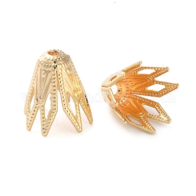 Латунь цветок шарик крышки KK-K390-01G-01-1