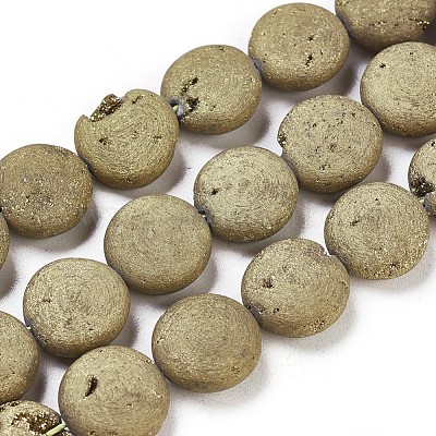 Гальванические природный кристалл кварца бусы пряди G-E499-01A-1