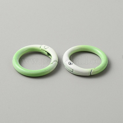 Кольца пружинных ворот из цинкового сплава градиентного цвета PALLOY-WH0001-82D-1